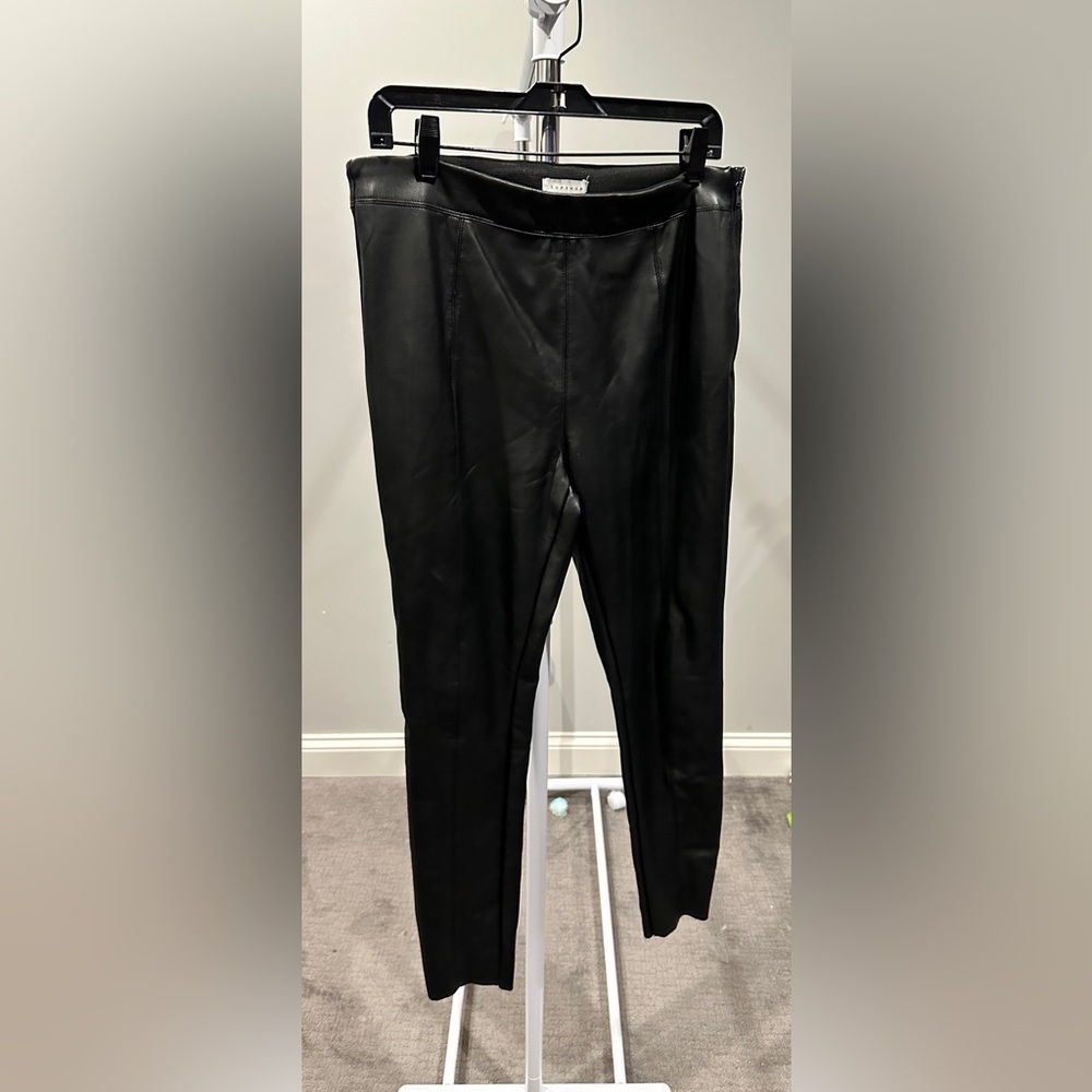 Topshop faux leather pants